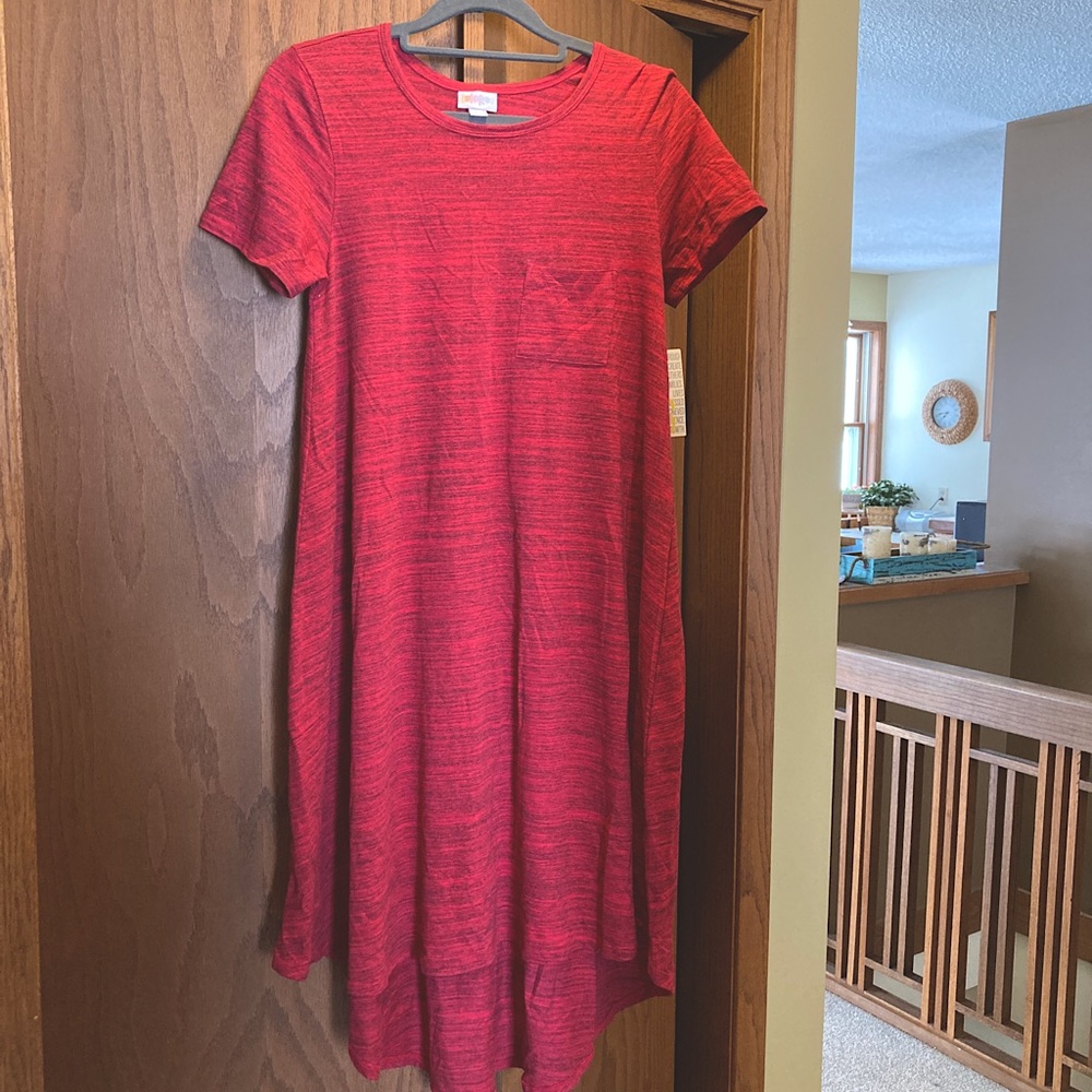 New LulaRoe XXS Red Carly Dress
